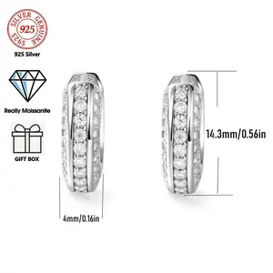 【#M220】(Adeline)925 Sterling Silver Synthetic Moissanite earrings