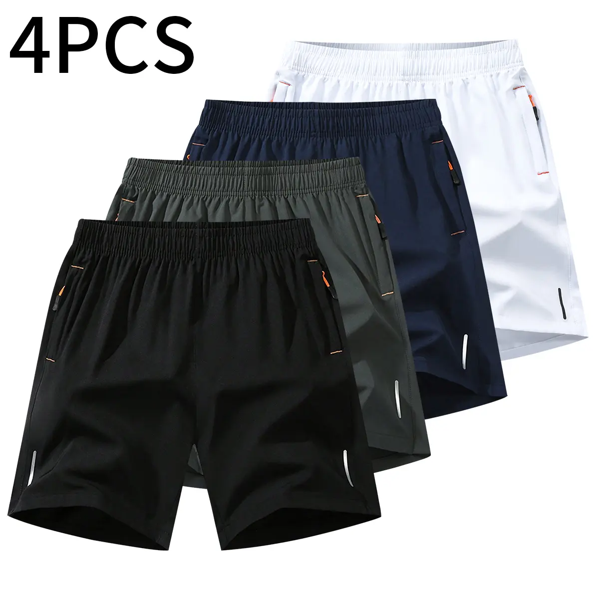 Black + Dark Gray + Navy Blue + White