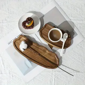 Wooden Cloud Tray Set, Rainbow Color Layers, Washable Decorative Board for Desserts, Fruits, Snacks, Drinks, Non-Food Contact