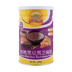 FERME SUNSHINE Taiwan Organic Walnut Black Bean Black Sesame Powder 500g - Nutrient-Rich Superfood Blend for Energy & Wellness