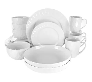 Elama Sienna 18 Piece Porcelain Dinnerware Set
