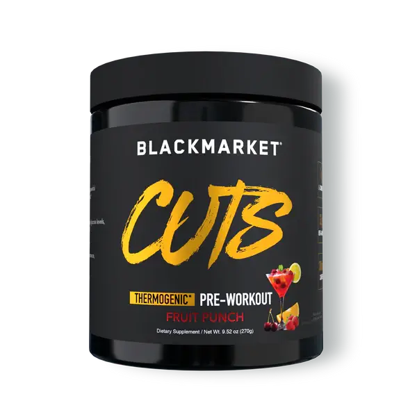 Cuts Thermogenic Powder Workout Supplement - Fitness Supplement for Energy Boost, Push Harder During Workouts (Black Market Formula)
