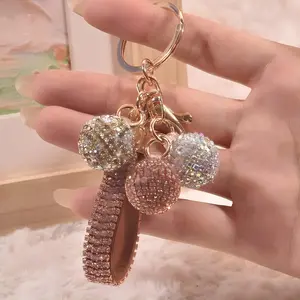 [Iive only] Luxury Bling Diamond Keychain - Sparkly Car Key Ring & Purse Charm for Women