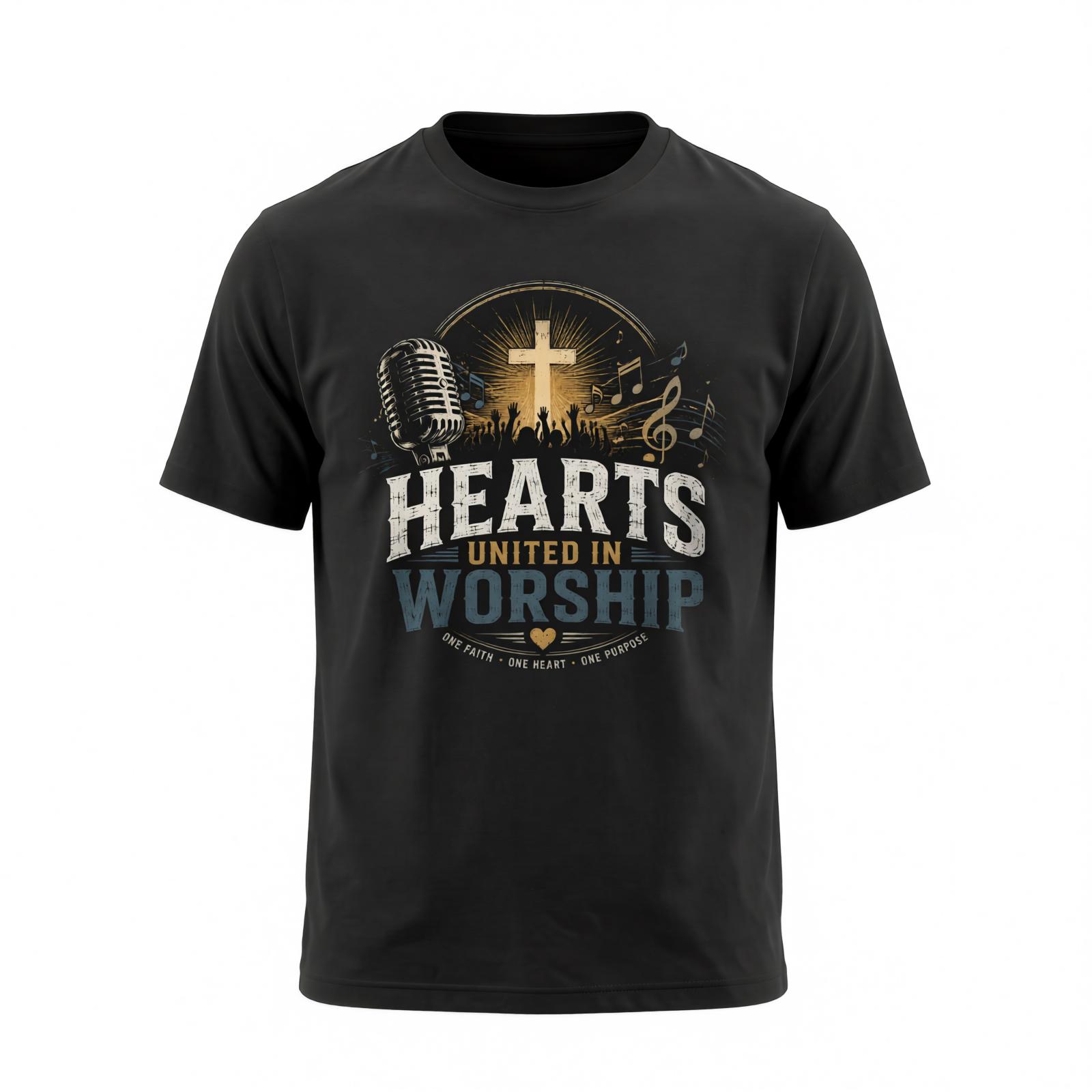 Men's Unisex Breathable Soft Cotton Graphic Print Christian Faith T-Shirt - Church Group Worship, Serve Mission Volunteer Religious Gift, Adult Sizes