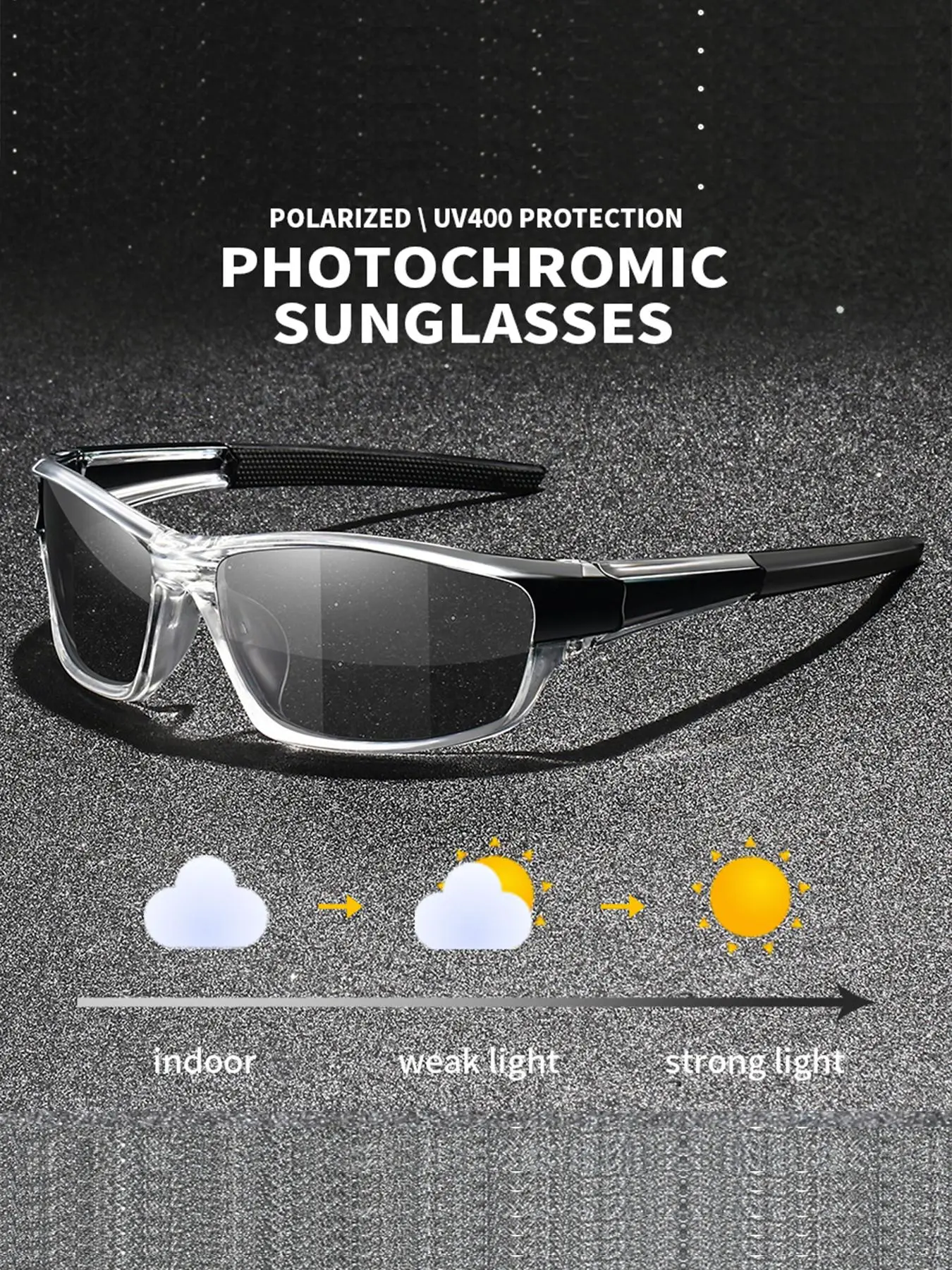 Latest model square sports glasses, Sporty Eyewear, suitable for both men and women,with transparent splicing frame collocation rubber nose pad,stylish comfortable design,suitable for fishing,driving,beach vacation,outdoor activities and travel
