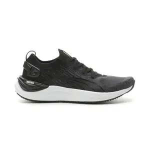 PUMA Womens Electrify Nitro 3 Knit Running Sneakers Shoes - Black, Grey