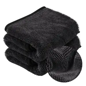 Canvcle Microfiber Towel for Cars Drying Super Absorbent Cleaning Cloth Auto Detailing Ultra Soft, Lint-Free, Streak-Free 600GSM, 40 x 60 CM Gray