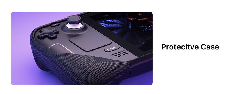 JSAUX ModCase for Steam Deck Modular Steam Deck Case with Removable Front Case Valve Steam Deck Accessories Includes Case, Mask, Metal Stand and Strap