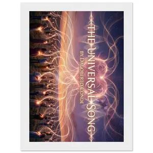 The Universal Song: Dagoberto Conde's Enlightening Art - Classic Semi-Glossy Paper Wooden Framed Poster
