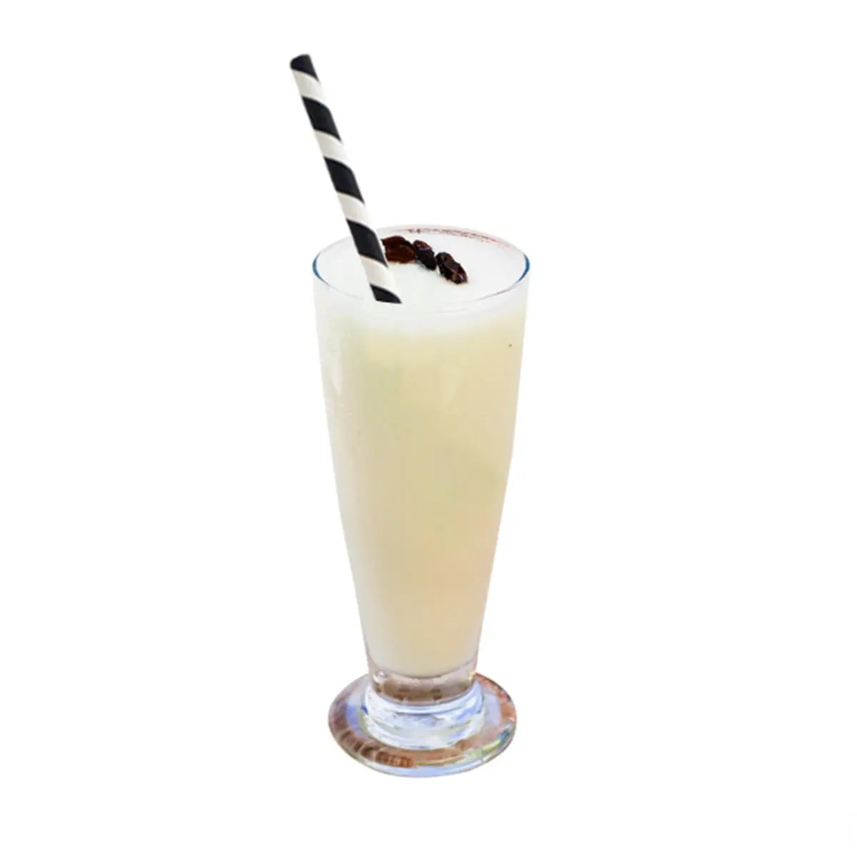 Packnwood 210CHP8BLKT 0.3 Dia. x 8.3 in. Black Striped Giant Smoothie Paper Straws - Unwrapped