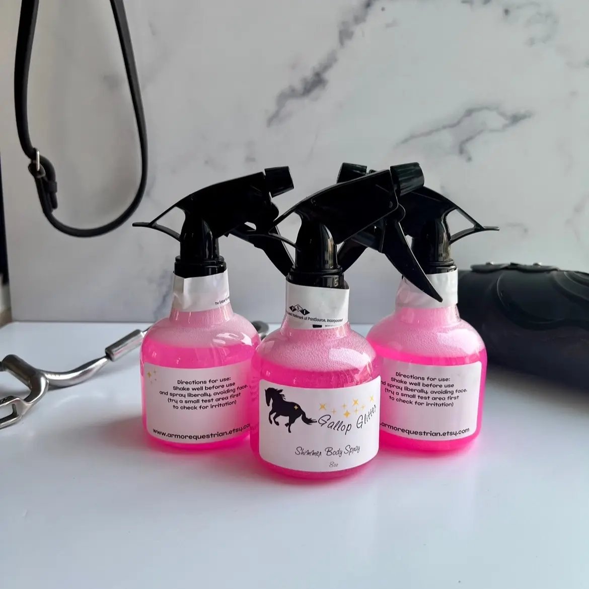 Gallop Glitter Shimmer Body Spray - PINK