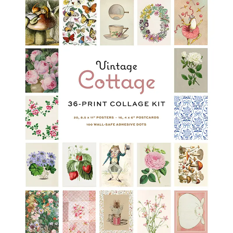 Vintage Cottage Wall Collage Kit