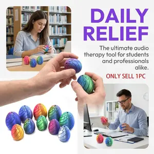 3D Printed Twisty Fidget Egg, Easter Egg Design, Stress Relief Desk Decor for Home and Office, Fluid Flow Pressure Reliever, Fidget Gear