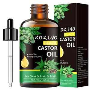 30ml Black Castor Oil, Deeply Moisturizing Skincare Oil, Massage Oil for Whole Body, Hydrating Body Care Oil for Skin & Hair
