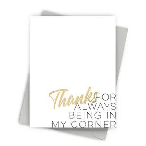 Corner Support Thank You Card – Gold Foil Accents