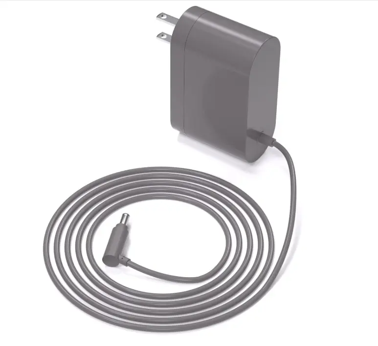 26.1V Replacement Charger for Dyson V6-V7-V8 Cordless Vacuums - 100V-240V Input, Durable Wire Design, Portable & Compact Structure, Standard Charging Parameters, DC Port Fit, Safety Protections, Car-Boat Power Cord Compatible, Charger + Wire, 26.1V Output
