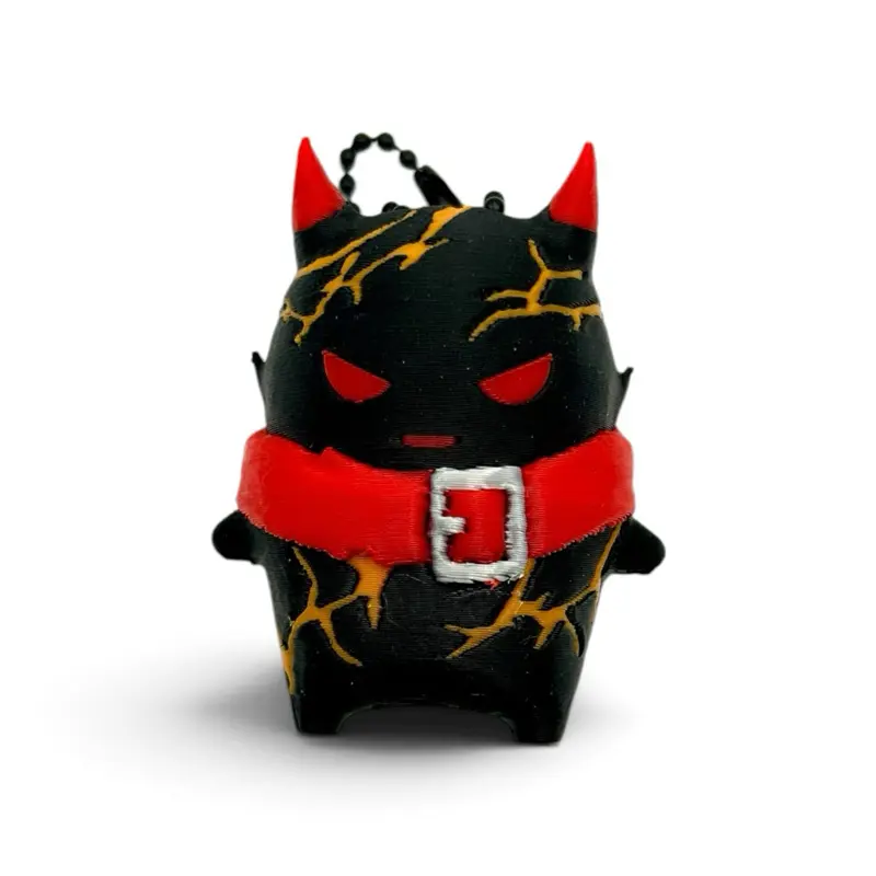 3D Printed Video Game Galaxy Demon Sprite Keychain Bag Tag