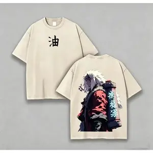 Jiraiya Sannin Oversized Tee | Naruto Anime Double Printed Washed Shirt | Heavyweight Cotton | Viral Sad Ninja Aesthetic | Sage Mode Streetwear Top | Otaku Street Style Gift for Him，Gifts for anime fans, Naruto anime merchandise