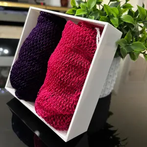 Authentic Rough African Net Sponge from Ghana Ultimate Daily Exfoliating Bath Sponge Deep Exfoliation Rich Tradition Personal Smooth Eco-Friendly Biodegradable Synthetic Tool for Shower