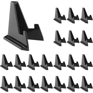 20 Pack Card Stands,  Card Display, Mini  Card Holder, Black Card Stands for Displaying Trading Cards, Baseball Cards, Challenge Medals, , Graded Card (2.28 Inch Tall)