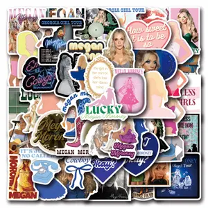 52 New Megan Moroney Creative Graffiti Stickers, Waterproof Stickers for Car, Luggage, Water Bottle, Phone, Laptop, Notebook, Toy, Journal, Waterproof Decal