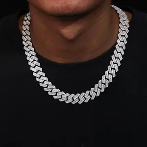 9091 Shiny Bling Accessory for Rappers Hip Hop Thick Iced Out Cuban Link Complimentary shipping