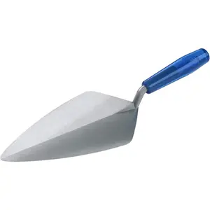 72-246 Brick Trowel - Carbon Steel Narrow London 10 1/2-inch P Handle - For Brick, Block and Stone Masonry Construction