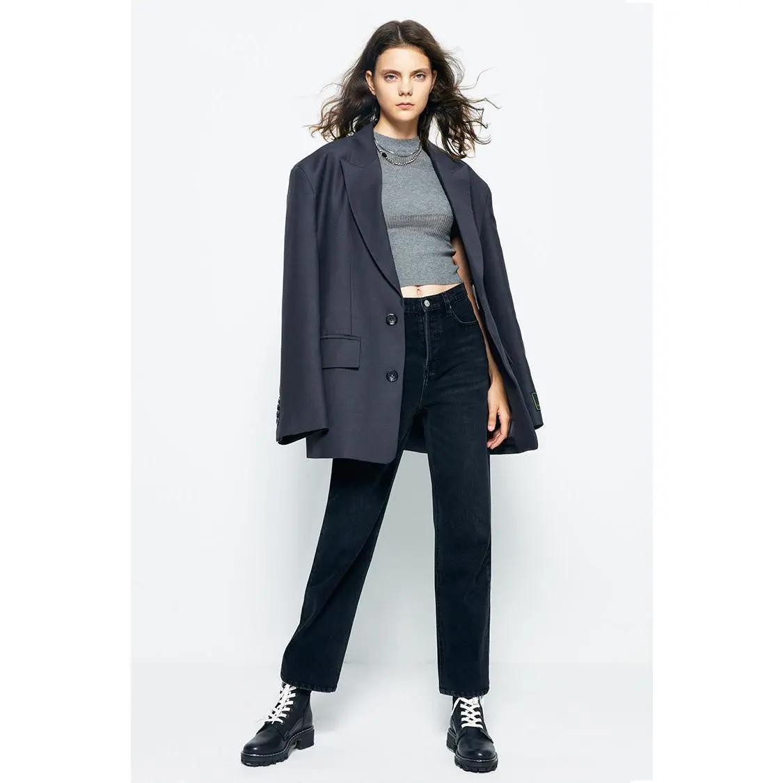 Manhattan High Rise Straight Ankle Jeans HJ160