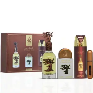Lattafa Eternal Oud  3.4 Oz Unisex 3 Piece Gift Set