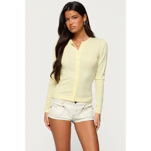 Maeva Button Up Pointelle Top
