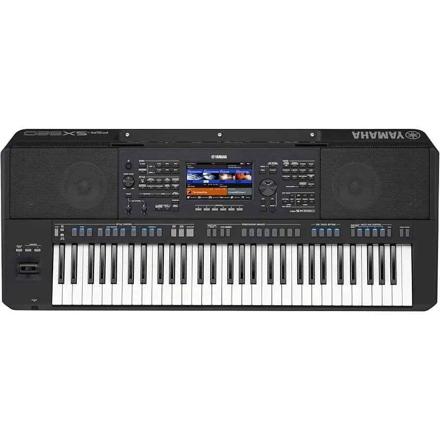 Yamaha PSRSX920 61-Key Arranger Keyboard with Premium Sound, Live Control Knobs and Included Content