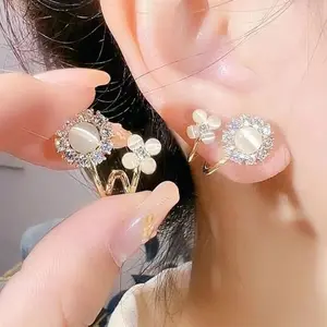 Floral Stud Earrings for Women, 2025 Summer New Design, Luxury Chic Jewelry with Delicate Elegant Style