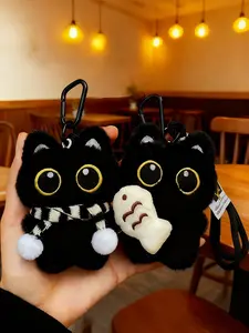Cool Plush Cat Cat Doll Toy Keychain Bag Charm, Cute Gift for Women or Couples, Adorable Present Choice