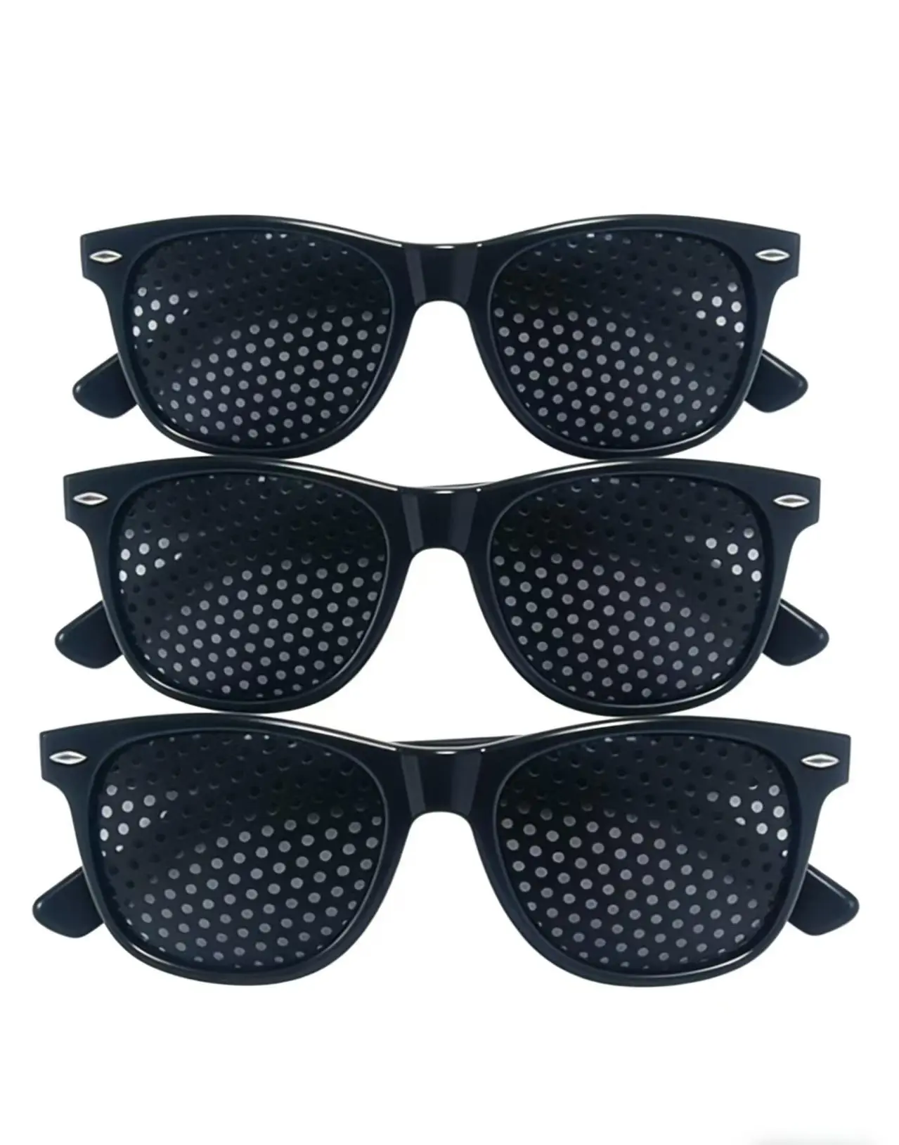 3 piece -Unisex Pinhole Glasses Antichrome hearts glasses  meta glasses original fade reading anti-eyestrain eyewear uv400 men