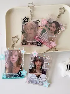 Acrylic Star Card Holder, Japanese Korean Style, 3 Inch Instant Film Idol Collection Case, Cute Card Storage Protector, Photocards Box