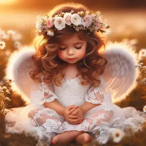 Angel Baby Pattern DIY Diamond Arts Colorful Painting Kit without Frame, DIY 5D Diamond Arts Colorful Painting Kit, Wall Art Decor for Home, Diamond Art Mosaic