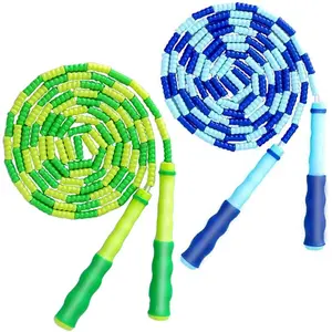 Jump Rope for Kids Girls and Boys, Soft Beaded Jump Ropes, Adjustable Skipping Rope, Tangle-Free Segmented Rope for Kid and Women Men Adults Exercise, Keeping Fit, Training - 9.2Ft