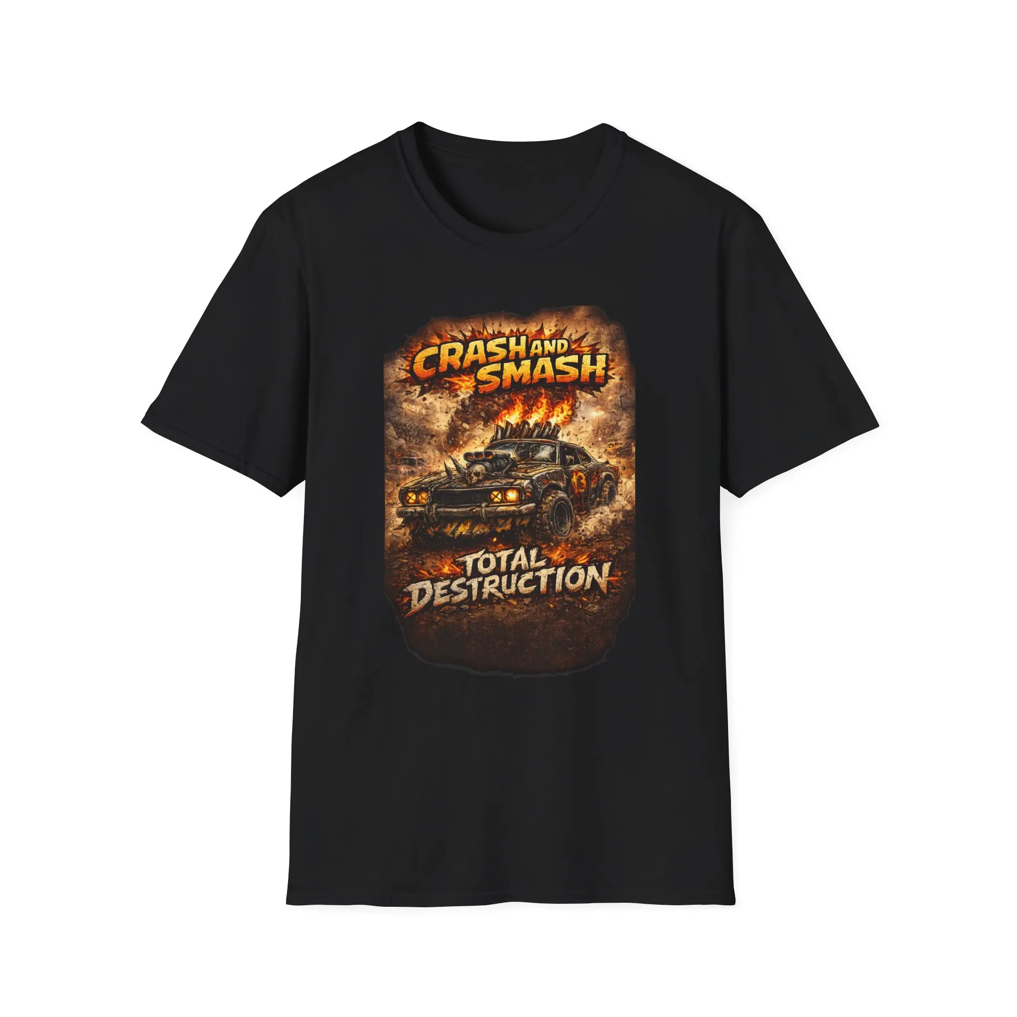 Crash and Smash car graphic T-Shirt | Total Destruction motor vehicle design