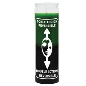 7 Day Green Black Reversible Candle