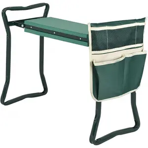Upgraded Bench Kneeler and Seat with Thicken & Widen Soft Kneeling Pad, Heavy Duty Foldable Gardener Stool with 1 Tool Pouches,Kneeler and Seat, Upgraded Folding Kneeler and Seat, Upgraded Folding Bench Portable