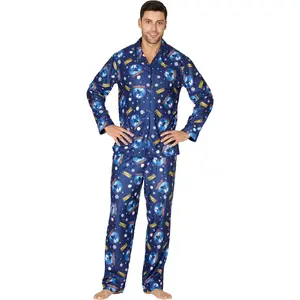 The Polar Express Adult Believe Button-Front Coat Shirt And Pants Pajama Set