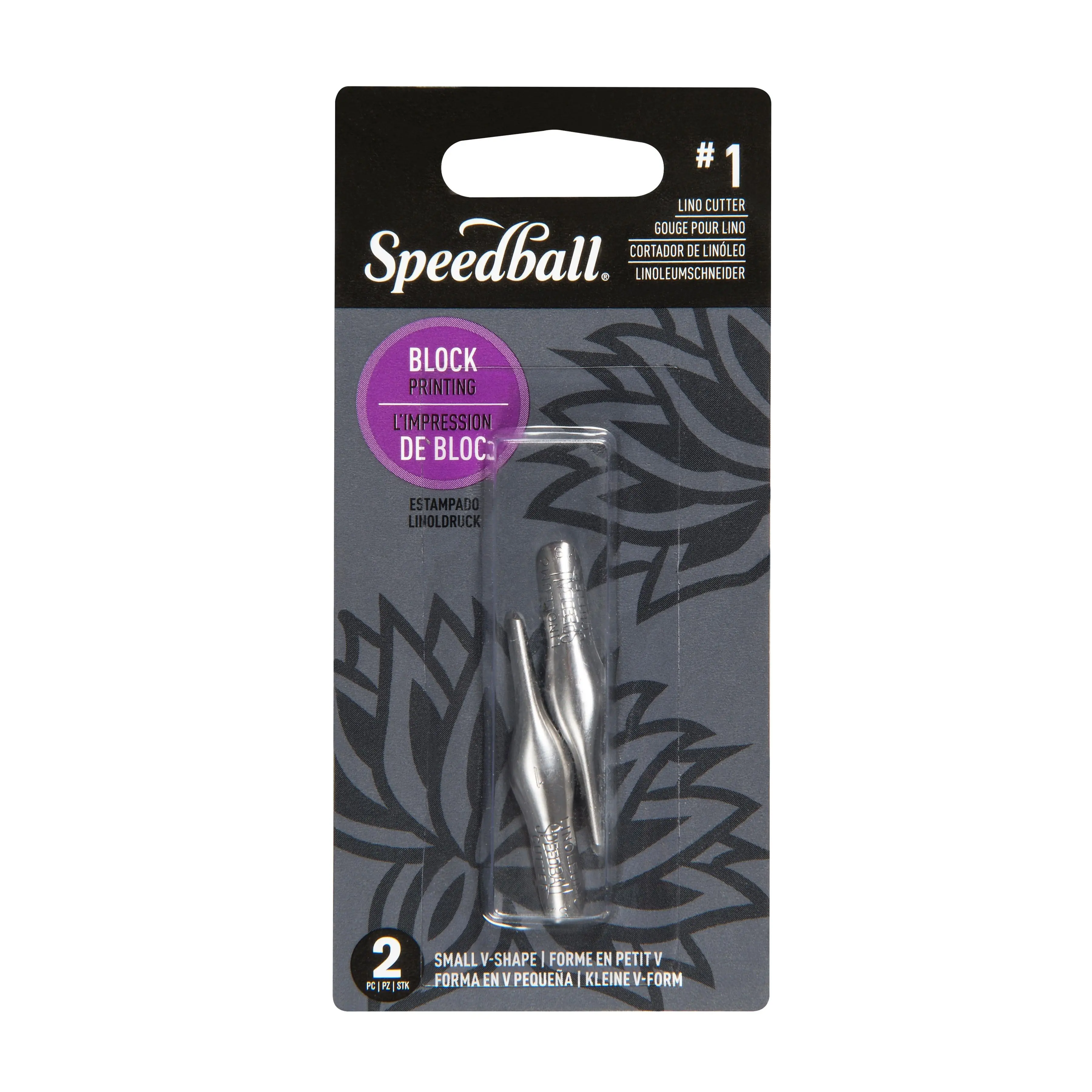 Linoleum Cutter #1 Small V 2 Pack Carded