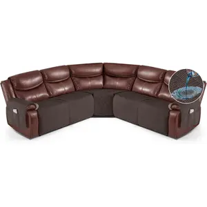 Recliner Sectional Couch Covers,  Reclining Sofa Covers for L Shape Couch, Non Slip Couch Cover for Sofa Washable Slipcover (5 Seat Recliner Cover, )
