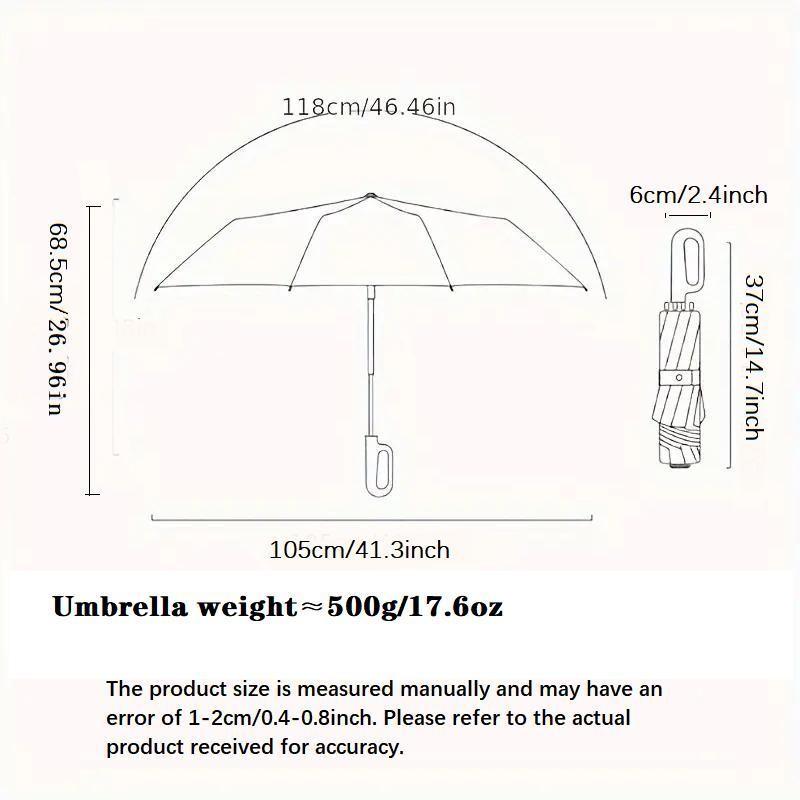 Automatic Folding Umbrella 1 Count 60pcs Portable Rain Umbrella with Loop Buckle Windproof Waterproof for Men Women
