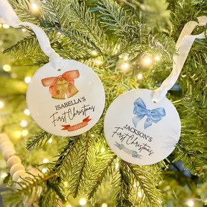 Ceramic Baby’s First Christmas Personalized Ornament
