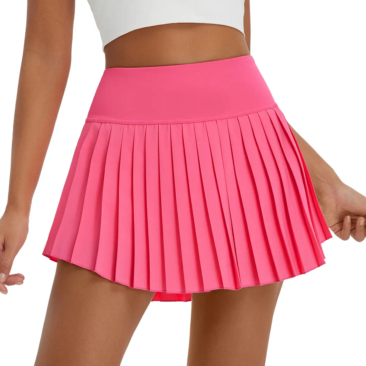 Pink-Pleat Front