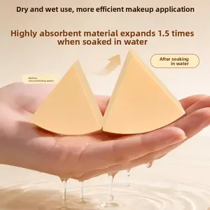 Triangle Powder Puff, Leather Face Makeup Sponge, Loose Powder Makeup Egg Ball, No Powder, Foundation Liquid Dedicated Powder Puff