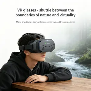 Immersive VR Glasses, Matte Texture, Lightweight Body, Adjustable Headband, Comfortable for Long-Term Viewing, High Definition Lenses
