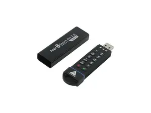 Apricorn 30GB Aegis Secure Key 3.0 - USB 3.0 Flash Drive - 195 MB/s Read Speed - 162 MB/s Write Speed - 256-bit AES - TAA Compliant (ASK3-30GB)