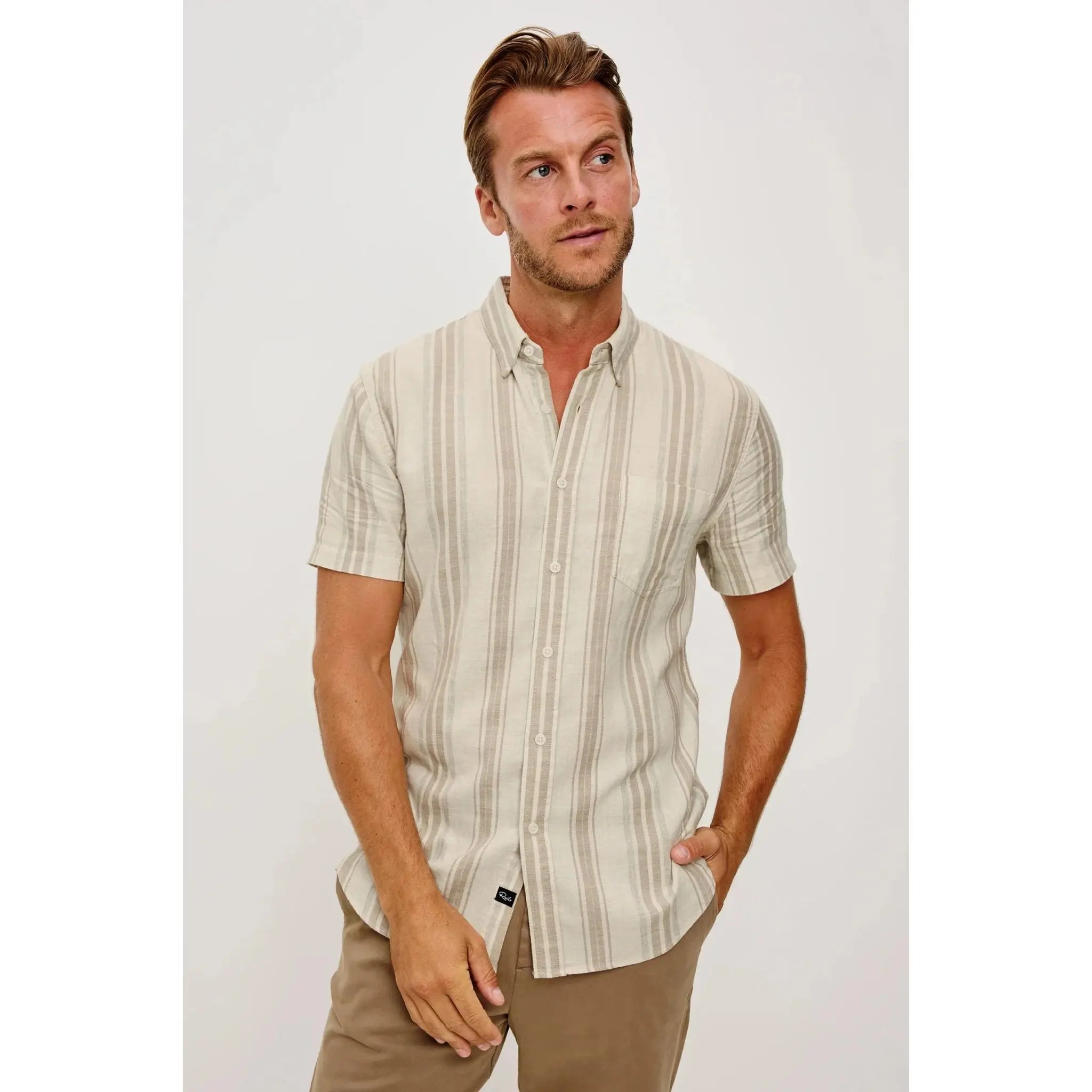 Rails Fairfax Shirt in Heather Dune Stripe